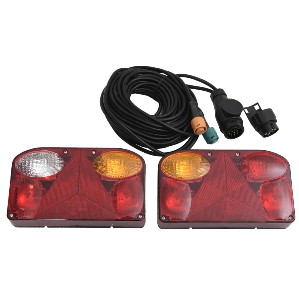 Tilhengerlys 2 stk rød 23x6x13 cm 12V - FosenService.no