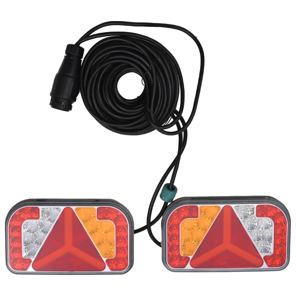 Tilhengerlys 2 stk rød 24x5x14,5 cm 12V LED - FosenService.no