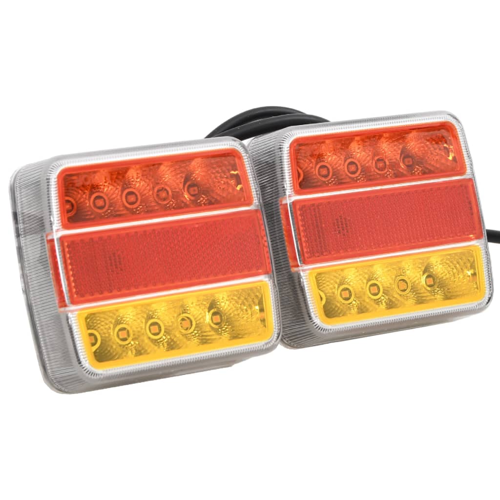Tilhengerlys 2 stk rød 10,5x7,5x10 cm 12V LED - FosenService.no