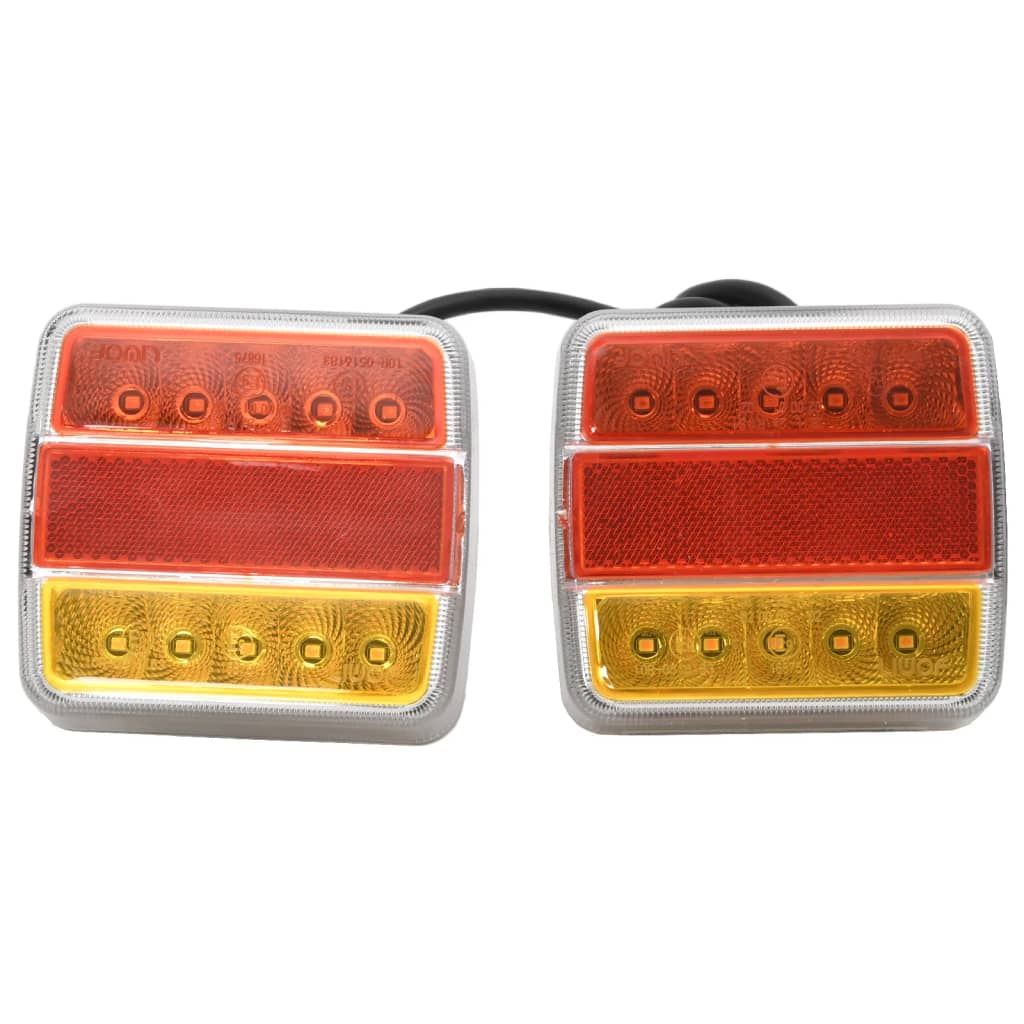 Tilhengerlys 2 stk rød 10,5x7,5x10 cm 12V LED - FosenService.no