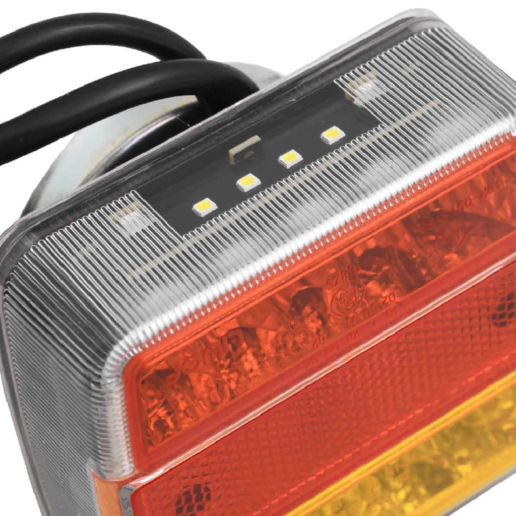 Tilhengerlys 2 stk rød 10,5x7,5x10 cm 12V LED - FosenService.no