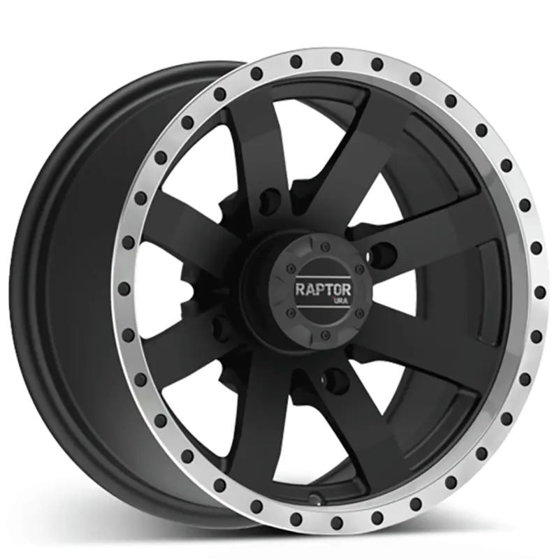 URA-RAPTOR Matt Black Polished 4x156 7x14