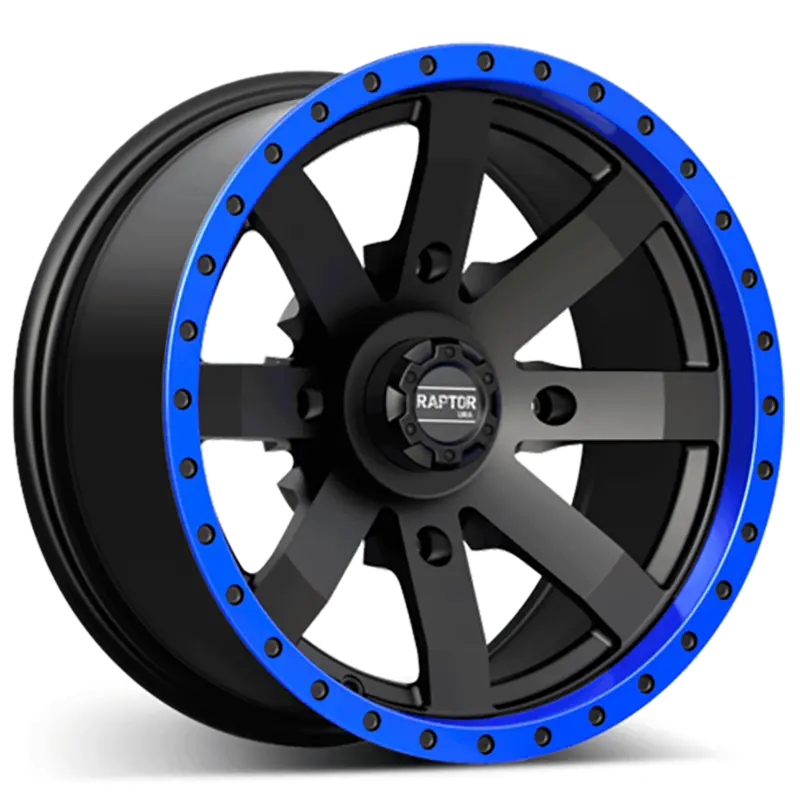 URA-RAPTOR Blue Lip Matt Black 4x136 7x14