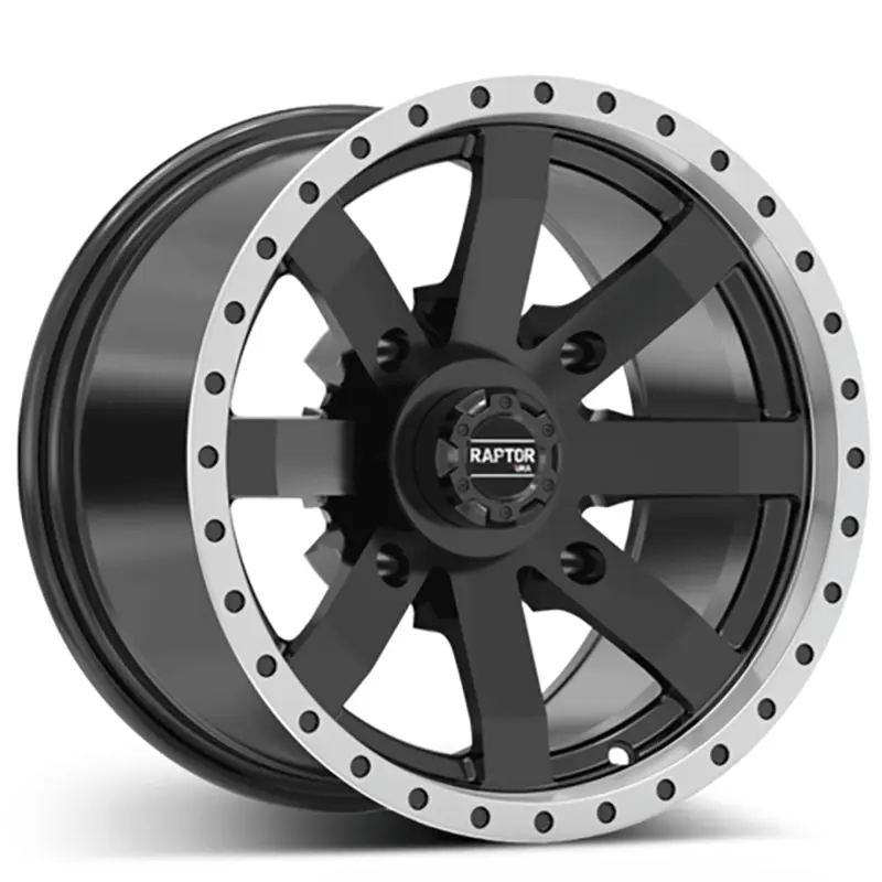 URA-RAPTOR Matt Black Polished 4x156 8x14