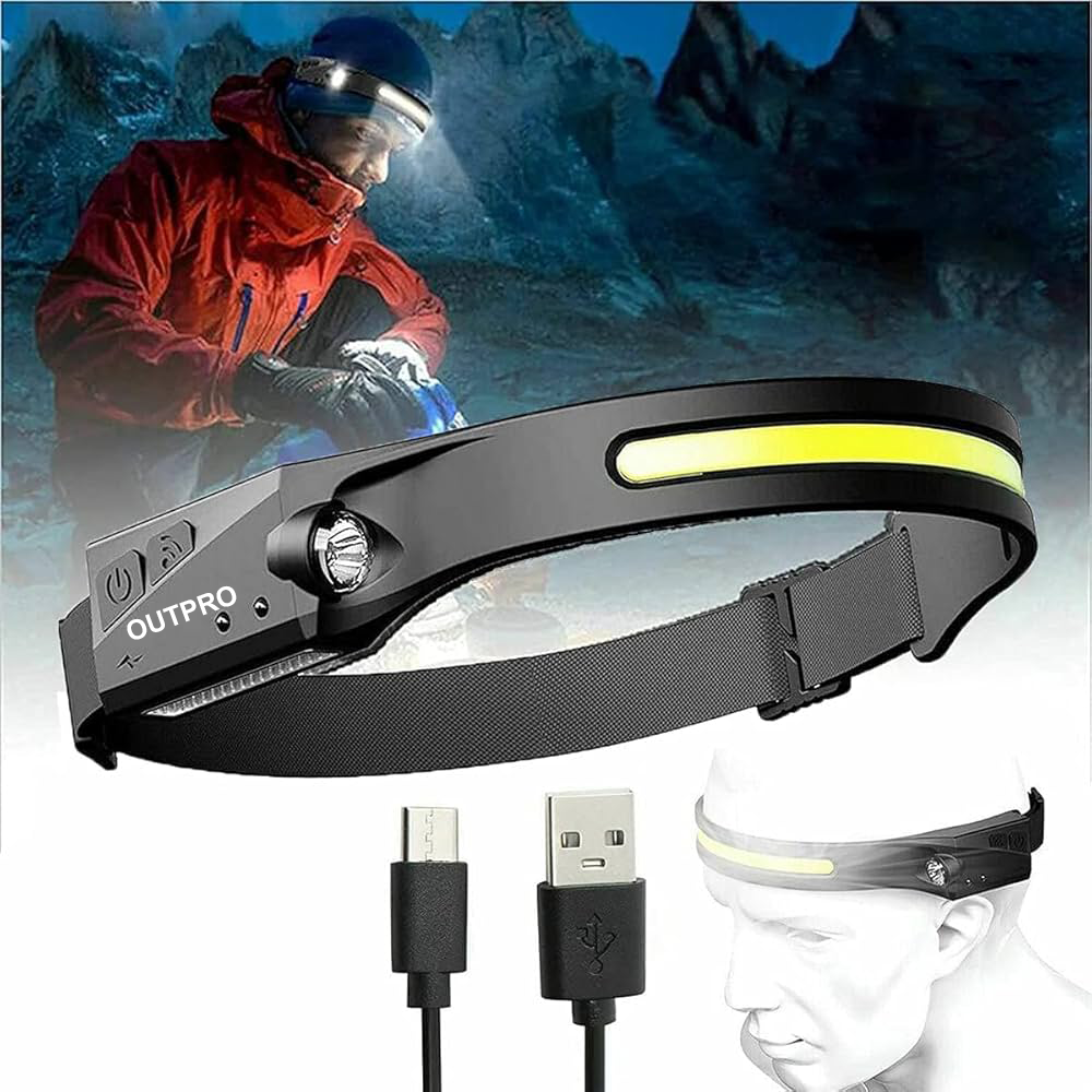 Outpro LED COB Hodelykt 3 i 1