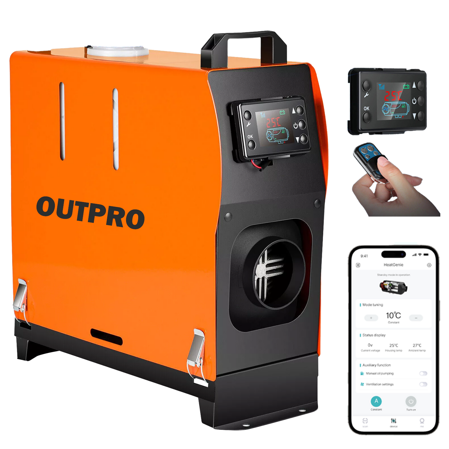 Outpro Bærbar Webasto/Dieselvarmer 5KW 12V - FosenService.no