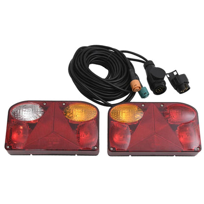 Tilhengerlys 2 stk rød 23x6x13 cm 12V - FosenService.no