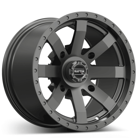 URA-RAPTOR Matt Gun Metal 4x136 8x12