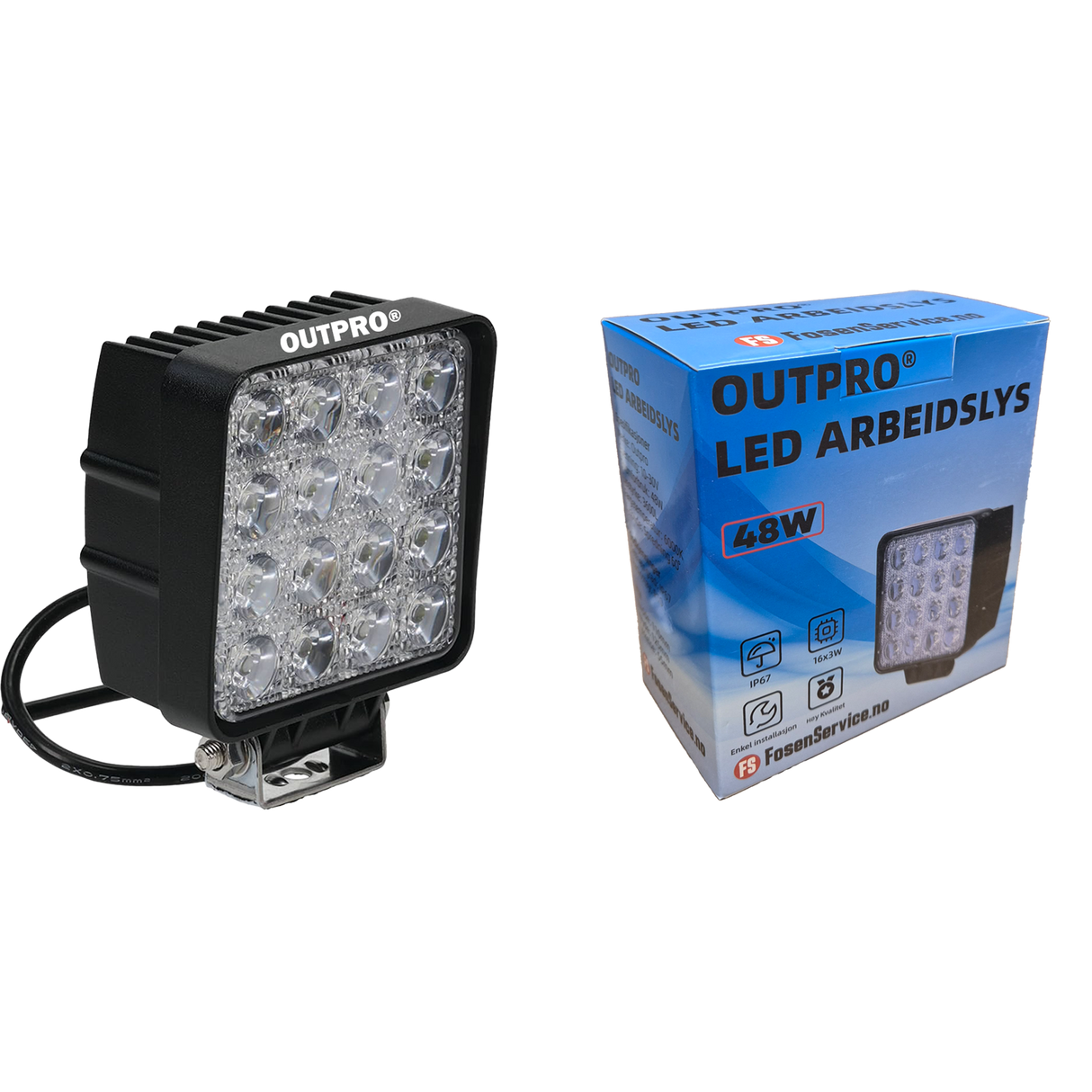 Outpro 48W LED Arbeidslys